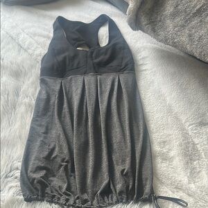 Black and Gray Sleeveless Dress